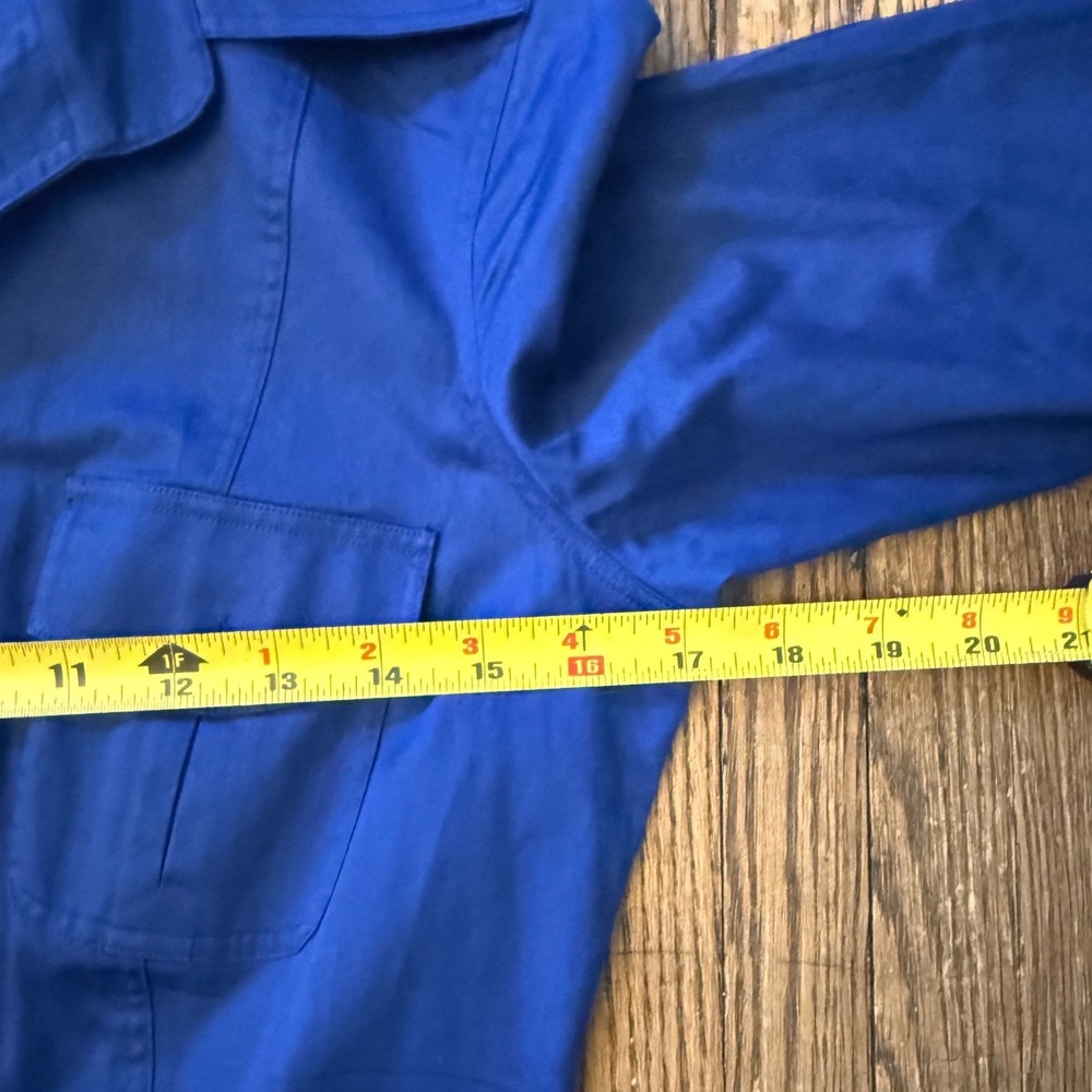 Thomas Pink Royal Blue Cotton Belted Shirt Dress 3/4 Sleeve Utility Size 6 US - Picture 7 of 8